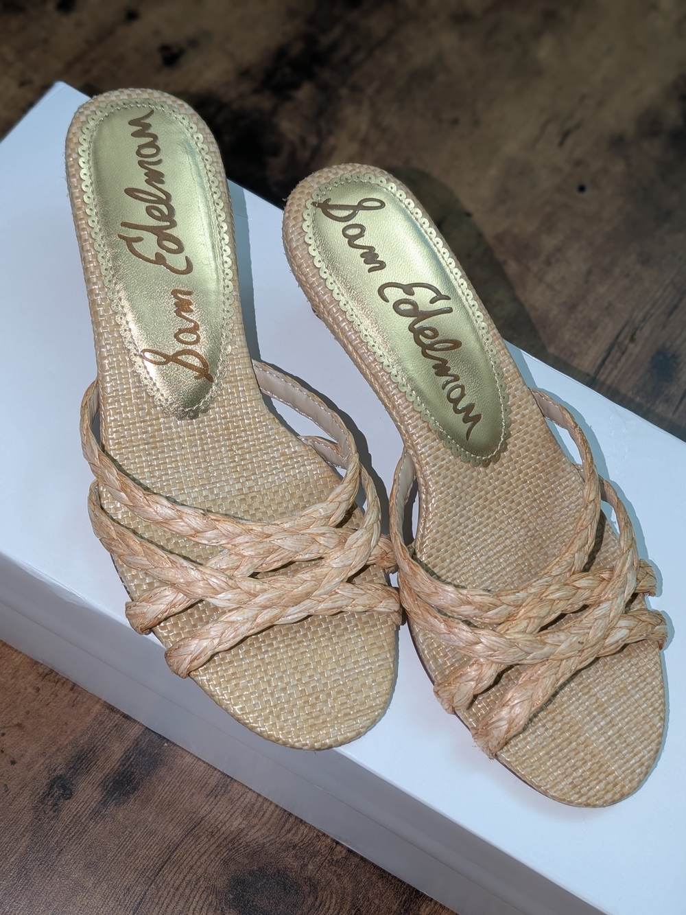 Sam Edelman Women's Braided Slide Sandals in Natural